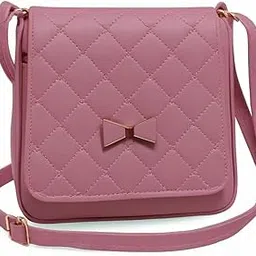 Quilted Crossbody Bag with Gold Hardware, Pink-picture-47