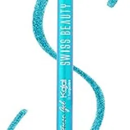 Swiss Beauty Intense Gel Kajal with Sharpener | 12-Hour Stay | Waterproof | Smudge-Proof | Creamy Texture | Highly Pigmented | Multi-Use Eye Pencil | 1.2g, Shade- Turquoise-picture-47