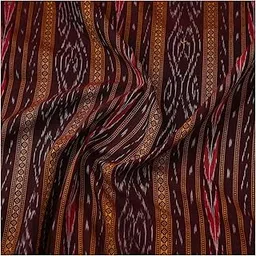 Premium Sambalpuri Ikat Weave Pure Handloom Cotton Shirt Fabric Authentic Odisha Traditional Tie-Dye Craft, Soft Breathable Natural Cotton Material for Custom Tailoring, Casual & Formal Wear-image-8