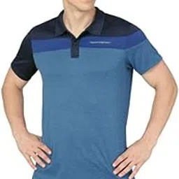 technosport Men's Polo Neck Colorblock Half Sleeve T-Shirt - (MTP741_PRNT)-picture-47