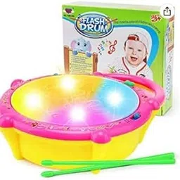 Rk Toys Battery Operated Musical Flash Drum with 3D Lights & Sounds Fun Learning Educational Baby Toy Birthday Gift for Boys Girls 3 Years +-picture-24