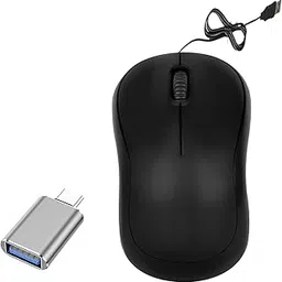 Mophonics Wired Optical Mouse with 3 Buttons & C-OTG-picture-46