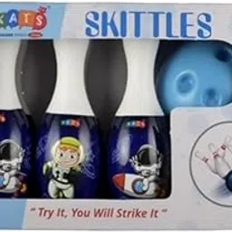 Kats from The House of Simarr Bowling Set Box Jumbo Size with 6 Pins & 1 Sliding Ball | Space Theme | Multicolor | Make in India-image-6