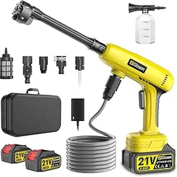 Cordless Pressure Washer,1250 PSI Cordless Power Washer with 2pcs 4.0Ah Battery&Charger & 6-in-1 Nozzle,Portable Power Washer Cordless for Home-image-74