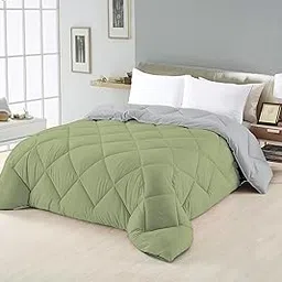 ELEGANT WEAVERS Comforter Double Bed | Double Bed Blanket for Winter | Microfiber Comforter | 200 GSM | Blanket | Ac Comforter Double Bed | Ac Quilt Double Bed | Size 220 x 210 Cm (Green)-picture-32