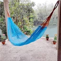 CRM TRADERS Nylon Rope Hammock Swing Hanging Net Mesh Sleeping Bed for Adults Outdoor Garden - 10 ft-image-91