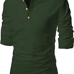 edinwolf Full Sleeve Cotton Blend Mandarin Slim Fit Shirt Style Kurta for Men and Boys (36)-picture-41