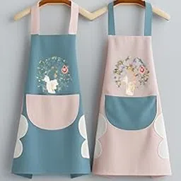 curve creation 1 Pcs Waterproof Kitchen Apron For Women Comfortable Wear-resistant Chef Apron For Cooking Washable PVC Apron With Center Pocket Hand Towel Women And Men Chef Cooking-picture-26