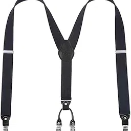 lafayon Men's Braces 4 Clips Y-Back Width 3.5 cm Elastic Adjustable and Sturdy with Strong Metal Clips-picture-53