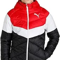 puma Men Nylon & Net Colorblock Standard Length Padded Jacket-picture-11
