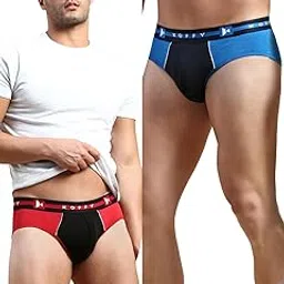 koffy Pliable Cotton Modal Colorblocked Brief with Seamless Waistband-picture-31