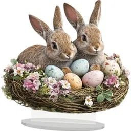 2D Easter Bunny Egg Decoration Holiday for Living Room Dining Room Bookshelf Style I | Home & Garden | Home D?©Cor | Figurines-picture-62