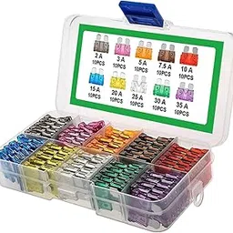 EXPORA Standard Blade Fuse Assortment Kit Auto Car Fuses Assorted Set 100Pcs-image-1
