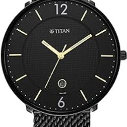 titan Black and Gold Black Dial Analog Stainless Steel Strap Watch for Men-NS1849NM02/NT1849NM02-picture-11