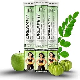 DREAMFIT by Helix | Apple Cider Vinegar Effervescent Tablet with Moringa Ext. and Garcinia Ext. | Supports Weight Management, Metabolism & Appetite Control I With 500mg ACV, 300mg Moringa Ext. & 250mg Garcinia Ext. I No Maltodextrin, No Added Sugar I Pack of 1 (15 tablets)-picture-35