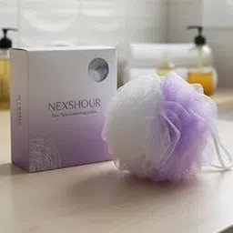 NEXSHOUR Loofah for Bathing | Bath Shower Loofah Sponge Scrubber Exfoliator for Women and Men | Bathing Sponge | Body Wash Scrub for Bathing | Bath Scrubber For Body | Multicolour |soft mesh loofah-picture-20