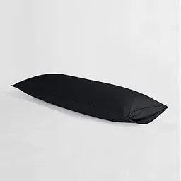 SLEEPINO - 1 Piece Body Pillow Cover (20” x 54”) | Cotton Finish Pillow Case Set of - 1 | (20 x 54 Inches) Super Soft Microfiber Machine Washable Body Pillow Covers Pack of - 1 | Black-image-96
