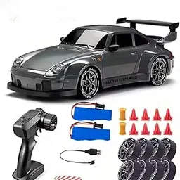 KAEYASKEE RC Drift Car, 1:24 Scale, 2.4GHz Remote Control, 4WD, 20km/hr Max Speed, 2 Speed Modes, 2 Batteries, 50Mins Playtime image 1