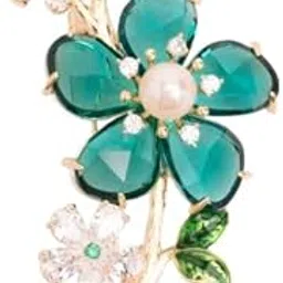 Blossom Flower Pearl Brooch Pin | 18k Gold Plated | Trendy, Lightweight & Comfortable | Stylish & Tarnish-Resistant | Qty : 1pc-image-11