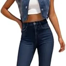 tnq Women's Polo Neck Denim Jacket || Women Crop Jacket || Full & Half Sleeve Denim Jacket For Women And Girls-picture-12