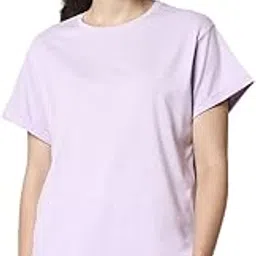 bewakoof Women's Solid 100% Cotton T-Shirt - Boyfriend Fit, Round Neck, Half Sleeve-picture-42