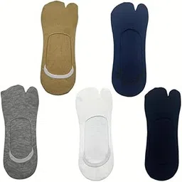 vdangi No Show Loafer Socks For Men And Women Cotton Anti Slip With Combed Cotton For Sports, Running & Hiking Pack of 5 Pair, Free Size-picture-58