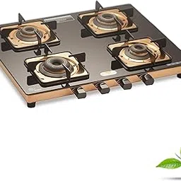 URBAN CHEF 4 Burner Gas Stove Glass Top | 2 Years Warranty, ISI Certified | 4 Burners Glass Top, 360° Nozzle, LPG Ready & PNG Compatible (Rose Gold PVD Coat)-picture-23