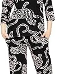 zeyo Night Suit for Women's Leopard Printed Cotton Night Dress of Top and Pajama Set 5787-picture-50