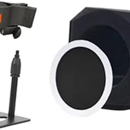 ATORSE Microphone Cover Portable Sound Shield Sponge for Vocal Booth Indoor Outdoor Black-picture-21