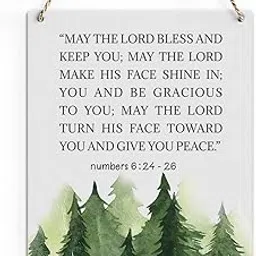 Motivational Wall Decor Christian Scripture Wall Art Religious Gifts Vintage Bible Verse Hanging Wall Decor Wood Sign for Home Office Living Room Bedroom Kitchen Bathroom Front Door-image-77