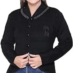 fashstore Womens Winter Wear Long Sleeve Crop self Design Cardigan Sweater-picture-12