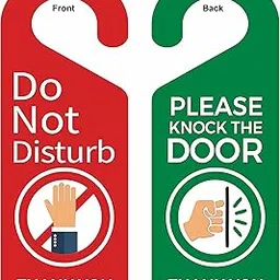 Anne Print Solutions® Pack Of 6 Pcs Do Not Disturb & Please Knock The Door Hanger Tags Sign Front & Back Printing Thick Paper DND Dangler For Hotel Door Hangers Size 8.5 Inch X 3.25 Inch Multicolor-picture-15