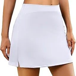 adome Women's Athletic Skort Tennis Skirt with Pockets Shorts Active Golf Running Workout Sports-picture-16