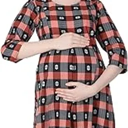 zuvino Women's Cotton Maternity Dresses for Easy Nursing | Feeding Kurtis for Pregnant Women | Feeding Dresses for Mothers.-picture-16