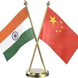 The Flag Company China & India Cross Table Flag with Brass Pole & Base | Dual 4x6 Inch Flags for Desk, Office & Diplomatic Display-image-94