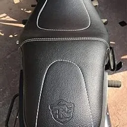 Seize The Ride Faux Leather Black Cushion Seat Cover Compatible for RE TB 350X and 500X image 1