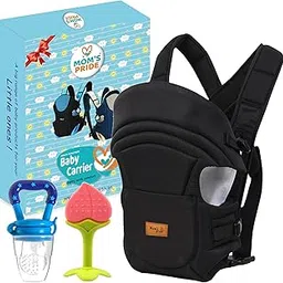 Mom's Pride 3 in 1 Baby Carrier Carry Bag Backpack Sling Back Position- Front Position Carrier with Soother and Teether (Black-TB+Soother+Teether)-picture-45