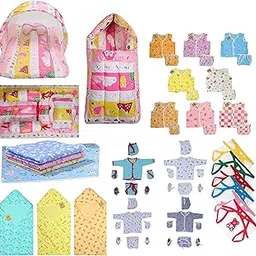 Infantbond 56 in 1 New Born Baby Essentials | Gift for Baby | Hospital Essentials | New Born Combo(0-6 Months) (Pink Fox) image 1