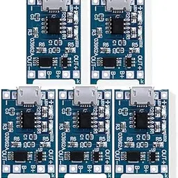 TECHDELIVERS® Tp 4056 Micro USB 1a 18650 Lithium Battery Charger with Protection Module 5volt with Protection Circuit- Pack of 5-picture-23