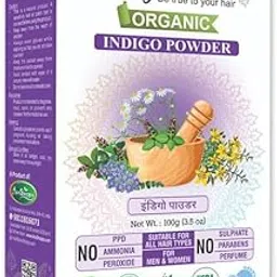 SatyaaVeda 100% Organic and Herbal Indigo Powder Made with Ayurvedic Herbs Chemical free, for Natural Hair Coloring, Arrests Early Greying & Protects hair from Damage | 100Gm-picture-53