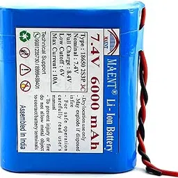 MAENT® 7.4V 18650 Lithium ion Battery 2S3P Deans T DC Plug Balance 8.4V for Electronics Toys Lighting Equipment DIY Robotics GPS MP4 Tablet - 3C Rated (2 Wire, 6000 mah)-picture-18