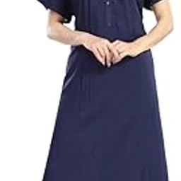 rikasa Cotton Nighty for Women | Bamboo Fabric Night Dress with Pocket | Soft Floral Gown for Ladies | Comfortable Sleepwear (M, L, XL, XXL)-picture-63