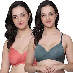 aimly Women's Lycra Seamless Padded Non-Wired Moderate Coverage with Transparent Removable Strap Bra-picture-28