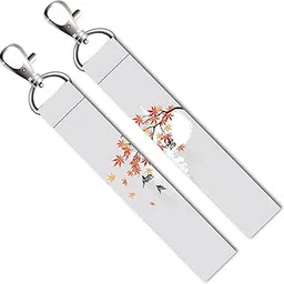 2 PCs Maple Tree Leaves Lanyard Tag with Swivel Lobster for Gift Luggage Bags Backpack Laptop Bags L X H 5 X 0.8 INCH-image-91
