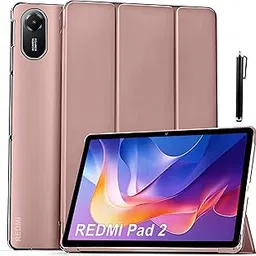 ProElite Case Cover for Xiaomi Redmi Pad 2 11 inch Cover, Smart Flip Case Cover for Xiaomi Redmi Pad 2 11 inch Translucent Back with Stylus Pen [Auto Sleep Wake Feature], Rose Gold-picture-15