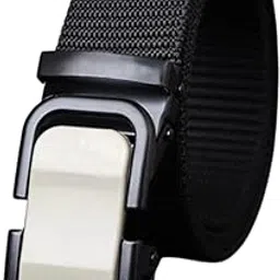 niddleman Tactical Belt, Beige Nylon with Silver Frame Buckle, Military-Style, Adjustable for Casual and Formal Wear-picture-30