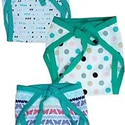 Adhigams Newborn Cotton Nappy for baby | Reusable & Washable Multicolor Cloth Langot Diaper Pants | Soft & Breathable Cotton Underwear for infants, Boys & Girls (One Size, 3, count)-picture-32