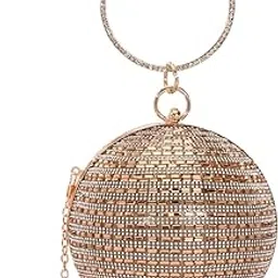 tooba Handicraft Women's Embellished Beads & Stones Ball Shaped Clutch Bag| Evening Bag, Bridal Purse & Party Handbag | Wedding & Special Occasion Clutch-picture-12