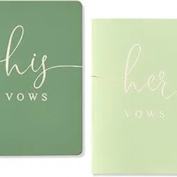 Wedding Vow Books His and Hers, Vows Booklets, Set of 2 (Green + Mint)-picture-11