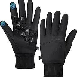 LMLALML Black Winter Gloves for Men and Women Waterproof Cycling Driving Running Gloves for Cold Weather Black M-picture-51